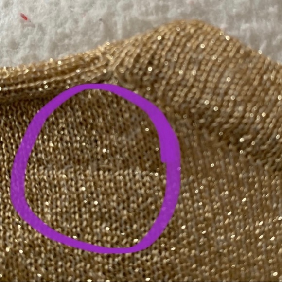 THE LIMITED GOLD METALLIC V-NECK CARDIGAN - Picture 7 of 9